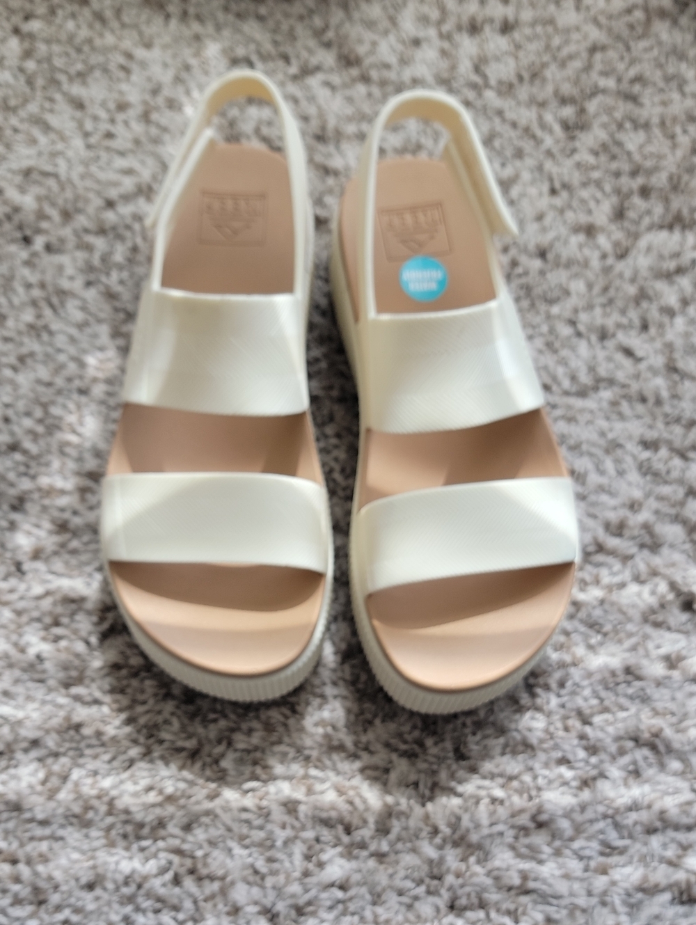 Reef Women's Cream Slingback Sandals Size 8 | Comfort Casual Summer Sandals